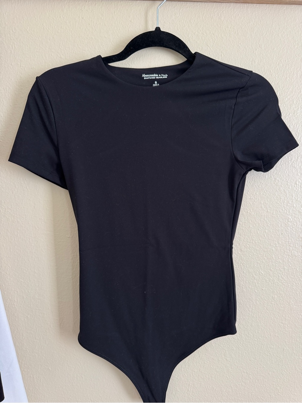 Abercrombie & Fitch Women’s Black Short-Sleeve Bodysuit Tee